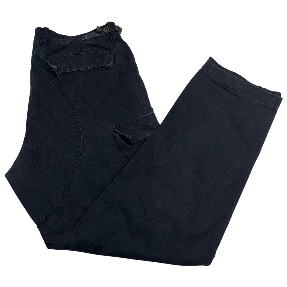 Wallace & Barnes Cargo Pants Mens 33x32 Black Ripstop Utility Military Workwear